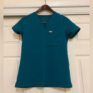 Figs Caribbean Blue Catarina Top XS